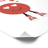 Schattigee kleurrijke gevoelsfacesgrafiek perfect poster (Hoek)