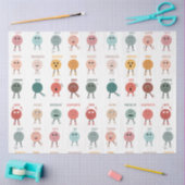 Schattigee kleurrijke gevoelsfacesgrafiek tissuepapier (Craft)