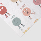 Schattigee kleurrijke gevoelsfacesgrafiek tissuepapier (Detail)