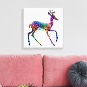 Schattigee Kleurrijke Giraffe Canvas Afdruk (Insitu (Woonkamer))