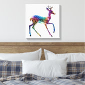 Schattigee Kleurrijke Giraffe Canvas Afdruk (Insitu (Slaapkamer))