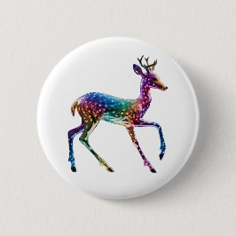 Schattigee Kleurrijke Giraffe Ronde Button 5,7 Cm