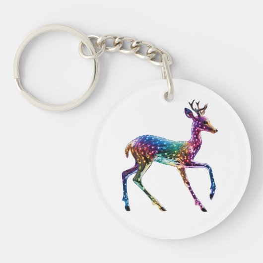Schattigee Kleurrijke Giraffe Sleutelhanger (Voorkant)
