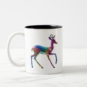 Schattigee Kleurrijke Giraffe Tweekleurige Koffiemok