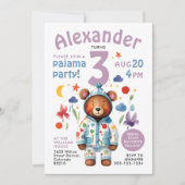 Schattigee Kleurrijke Girly Beer Pajama Bday Water Kaart (Voorkant)