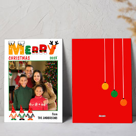 Schattigee Kleurrijke Gnomes Vrolijk Kerstfeest Ee Feestdagenkaart