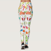 Schattigee kleurrijke grappige gezichten leggings (Achterkant)