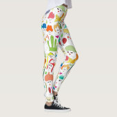 Schattigee kleurrijke grappige gezichten leggings (Rechts)