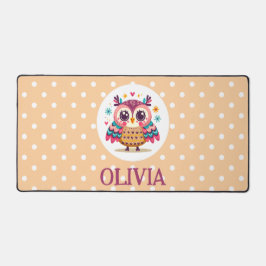 Schattigee kleurrijke grillige uil bureaumat