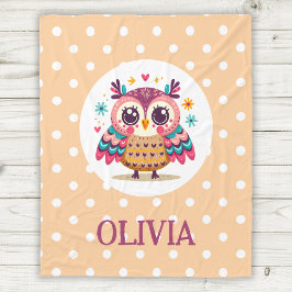 Schattigee kleurrijke grillige uil fleece deken