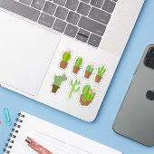 Schattigee Kleurrijke Groene Roze en Rode Bloeiend Sticker (Laptop met iPhone)