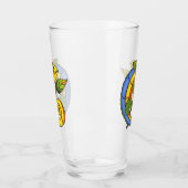 Schattigee Kleurrijke Hagedis op Branch Grote ogen Glas (Links)