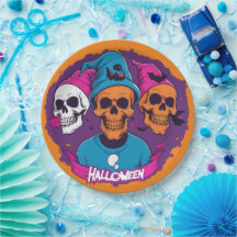 Schattigee kleurrijke Halloween schedels