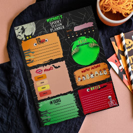 Schattigee Kleurrijke Halloween Stationery voor Ki Notitieblok