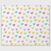 Schattigee kleurrijke hand getekend Valentijnse ha Cadeaupapier (Vlak)