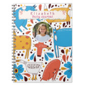 Schattigee Kleurrijke Handtekenende Dieren Custom Notitieboek (Voorkant)