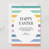 Schattigee kleurrijke Happy Easter Egg Kinder Gest Feestdagenkaart (Voorkant)