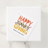 Schattigee Kleurrijke Happy Thanksgiving Gepersona Bedankjes Labels (In situ)