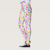 Schattigee Kleurrijke Hart Pastel Valentijn Liefde Leggings (Links)