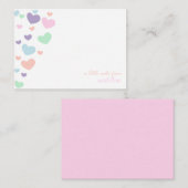 Schattigee kleurrijke hart script Kinder Briefpapi Notitiekaartje (Voorkant / Achterkant)