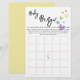 Schattigee & Kleurrijke Harten Baby Bingo Game Fly