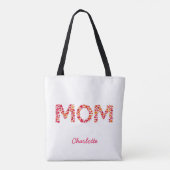 Schattigee kleurrijke harten sentimentele Moederda Tote Bag (Achterkant)
