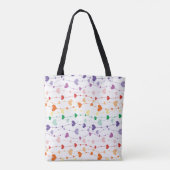 Schattigee kleurrijke harten Wavy Patroon Tote Bag (Achterkant)