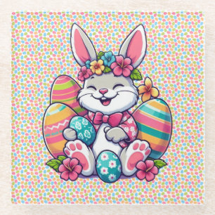 Schattigee, kleurrijke Hawaiiaanse/tropische paash Glazen Onderzetter