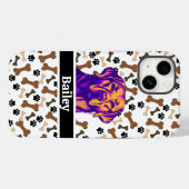 Schattigee Kleurrijke Hond en behandelt Gepersonal Case-Mate iPhone Case (Achterkant (horizontaal))