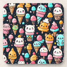 Schattigee kleurrijke ijskegels