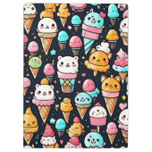 Schattigee kleurrijke ijskegels klembord (Achterkant)