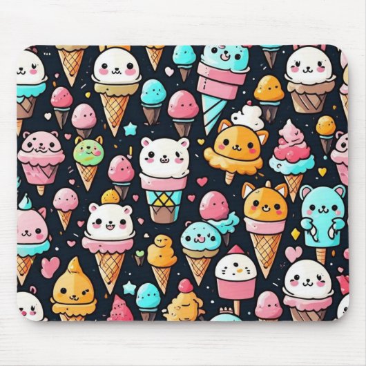 Schattigee kleurrijke ijskegels muismat (Voorkant)