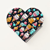 Schattigee kleurrijke ijskegels notitieboek (Achterkant)