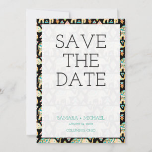 Schattigee kleurrijke Indische olifanten slaan de  Save The Date