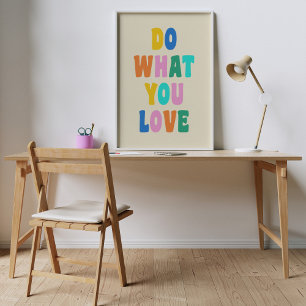 Schattigee Kleurrijke Inspirerend Quote Wall Art Poster