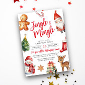 Schattigee Kleurrijke Jingle & Mingle Kinder Kerst Kaart