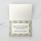 Schattigee Kleurrijke Kat Bloemen Afscheid Vriend  Kaart (Binnen)