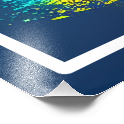 Schattigee Kleurrijke Kat Digitale Kunstwerk-79827 Foto Afdruk (Hoek)