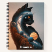 Schattigee Kleurrijke Kat, Leuk Dier, Buitenruimte Notitieboek (Voorkant)