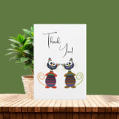 Schattigee kleurrijke katten bedankkaartje bedankkaart