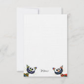 Schattigee kleurrijke katten bedankkaartje bedankkaart (Achterkant)