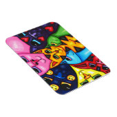 Schattigee Kleurrijke Katten grillige Kunst Origin Magneet (Rechterzijde)