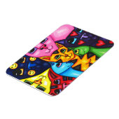 Schattigee Kleurrijke Katten grillige Kunst Origin Magneet (Linkerzijde)