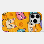 Schattigee & kleurrijke katten Patroon iPhone Case (Achterkant (horizontaal))