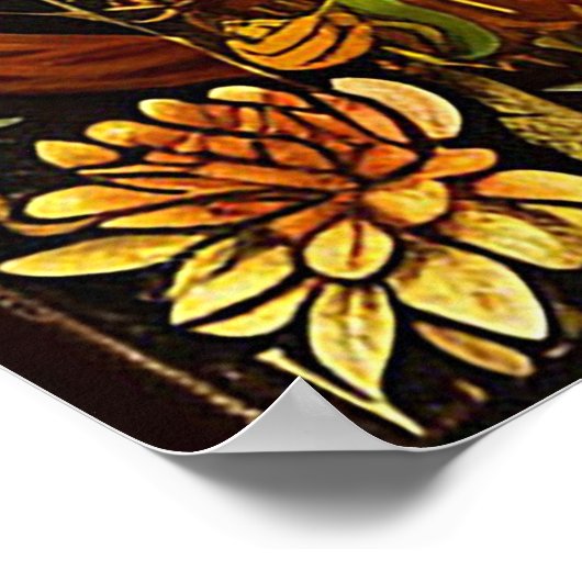 Schattigee kleurrijke katten poster (Hoek)