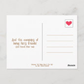 Schattigee kleurrijke kattenpootjes Fries in de lu Briefkaart (Achterkant)