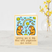 Schattigee kleurrijke kattenpootjes Fries in de lu Kaart (Gele Bloem)