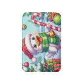 Schattigee Kleurrijke Kerst eend Badmat (Voorkant Verticaal)