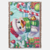 Schattigee Kleurrijke Kerst eend Deken (Voorkant Verticaal)