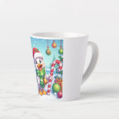 Schattigee Kleurrijke Kerst eend Latte Mok (Rechterhoek)
